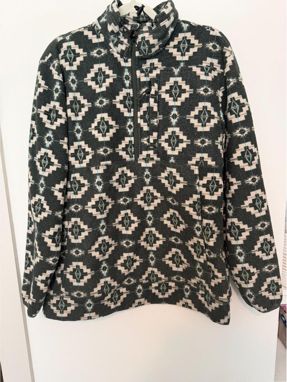 Powder River Outfitters Women's Aztec Print Olive Pullover